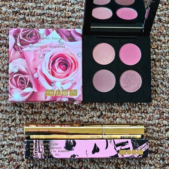 PAT MCGRATH LABS Divine Rose Quad in Eternal Eden & Black Star Mascara DUO New - Picture 2 of 14
